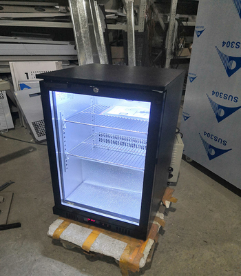 ホテル 108L 扇風機 冷却ディスプレイ ビールバー 冷蔵庫 ガラス ヒンジ ドア バックバー クーラー