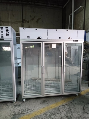 商用飲料ディスプレイ 冷蔵庫 3 ガラスドア 立体冷蔵庫 110V 60Hz