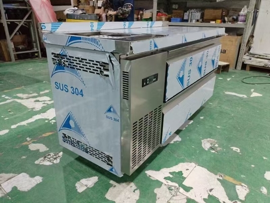 カスタマイズされた 商業用冷蔵庫 冷蔵庫 60 " カウンター底冷蔵庫 2 引き出し 115v 304 シルバー