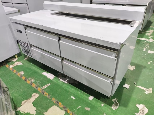 商用 棚底 冷蔵庫 4 引き出し バックスプラッシュ オーダーメイド キッチンテーブル