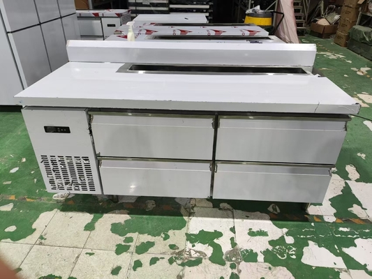 商用 棚底 冷蔵庫 4 引き出し バックスプラッシュ オーダーメイド キッチンテーブル