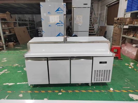 アメリカンタイプ サラダカウンターテーブル 商用サンドイッチ/サラダ 冷蔵庫 ステンレス鋼 キッチン機器