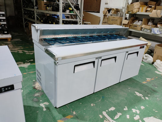 アメリカンタイプ サラダカウンターテーブル 商用サンドイッチ/サラダ 冷蔵庫 ステンレス鋼 キッチン機器