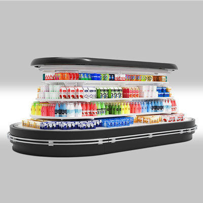 R404Aの楕円形のタイプ スーパーマーケットの冷凍装置のMultideckの表示スリラー