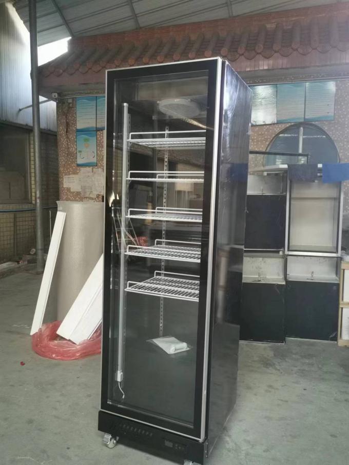 R290 単ドア立立式冷蔵庫 商用飲料ディスプレイ冷蔵庫 0