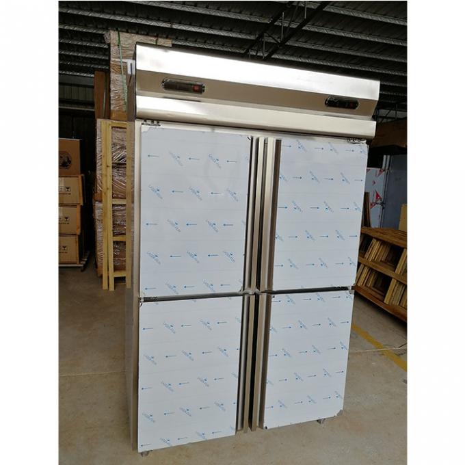 4ドア300Wの商業ステンレス鋼の冷蔵庫の冷凍庫 0