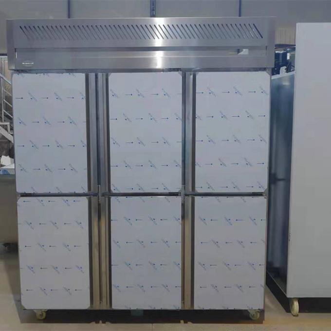 880W 6ドアの商業ステンレス鋼の冷蔵庫の冷凍庫 1