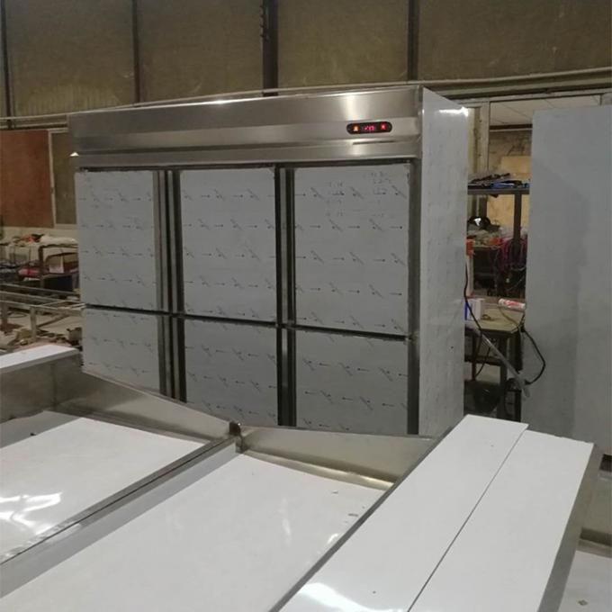880W 6ドアの商業ステンレス鋼の冷蔵庫の冷凍庫 2